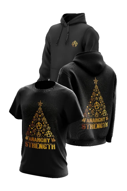 AS 'GOLDEN TREE' HOODIE + TEE COMBO - BLACK