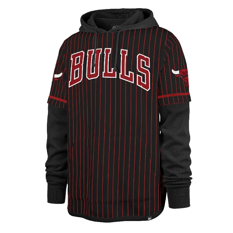 CHICAGO BULLS PINSTRIPE '47 SHORTSTOP PULLOVER HOOD