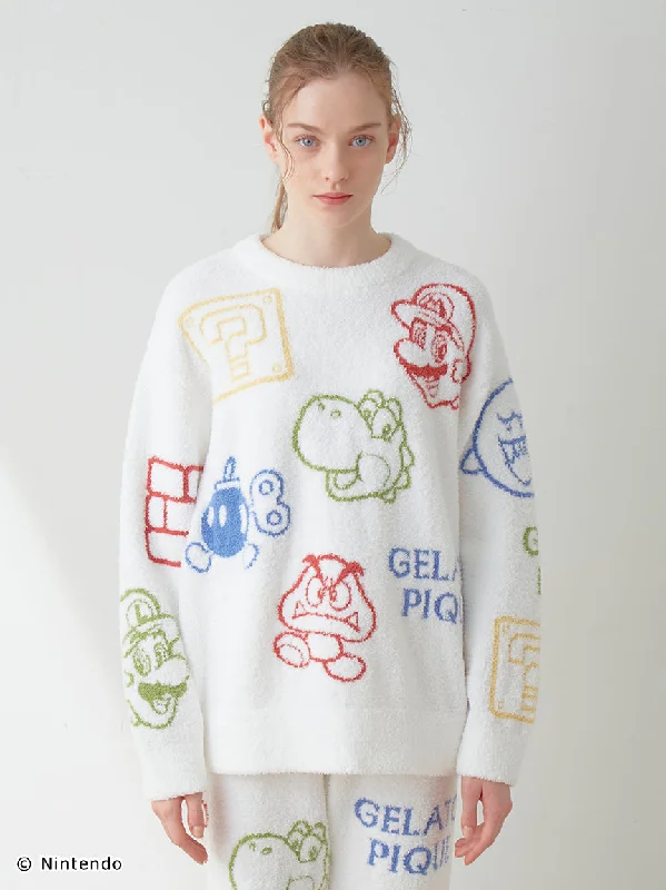 SUPER MARIO™️ WOMENS Baby Moco Character Patterned Jacquard Pullover