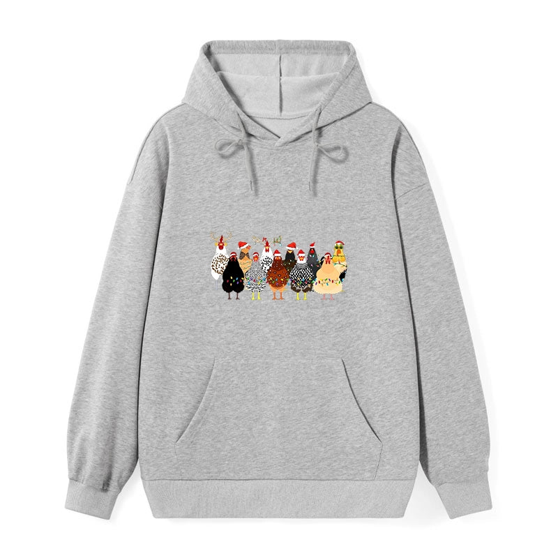 Tokyo-Tiger A Flock Of Christmas Chickens Classic Hoodie