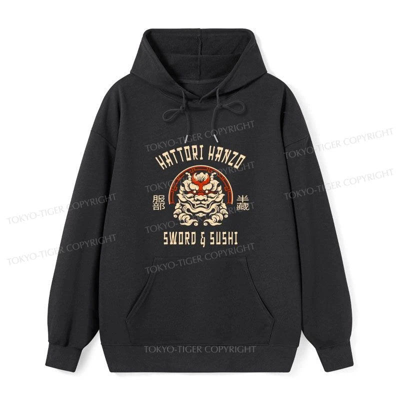 Tokyo-Tiger Hattori Hanzo Sword And Sushi Japanese Classic Hoodie