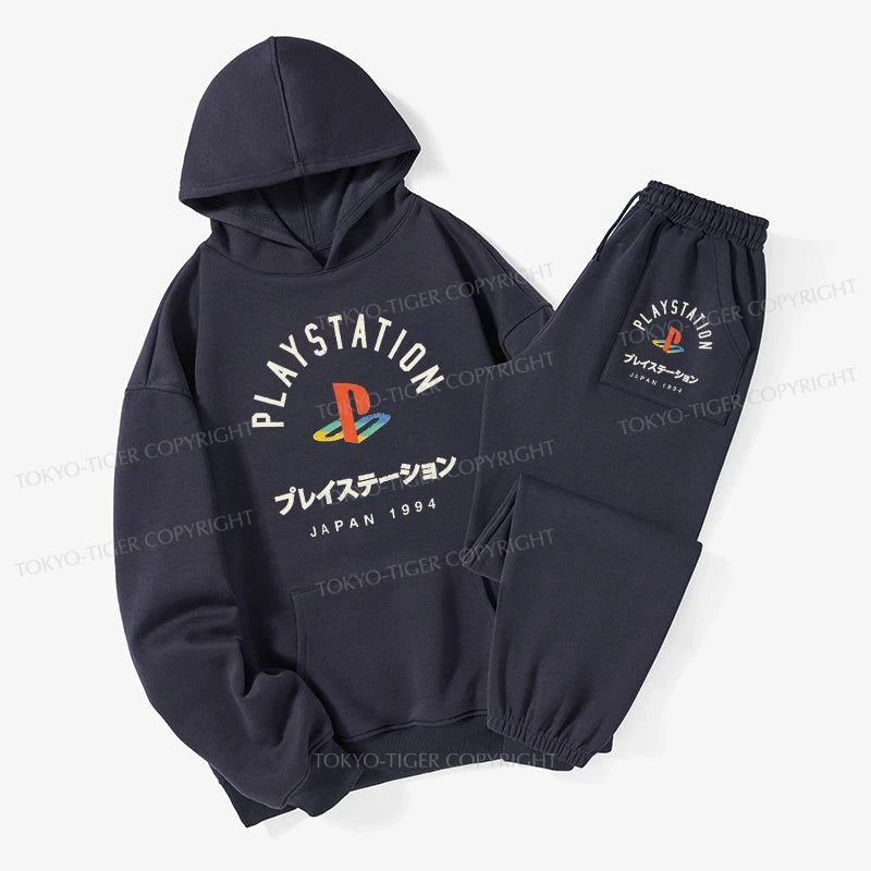 Tokyo-Tiger PlayStation Logo Japan Fleece Lined Hoodie Set