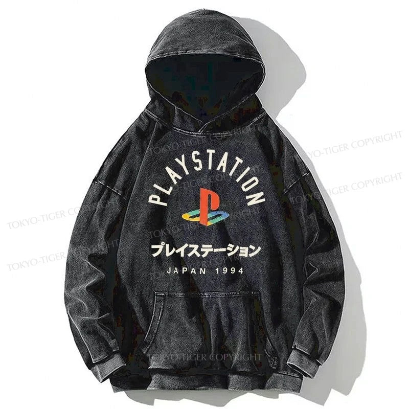 Tokyo-Tiger PlayStation Logo Japan Washed Hoodie