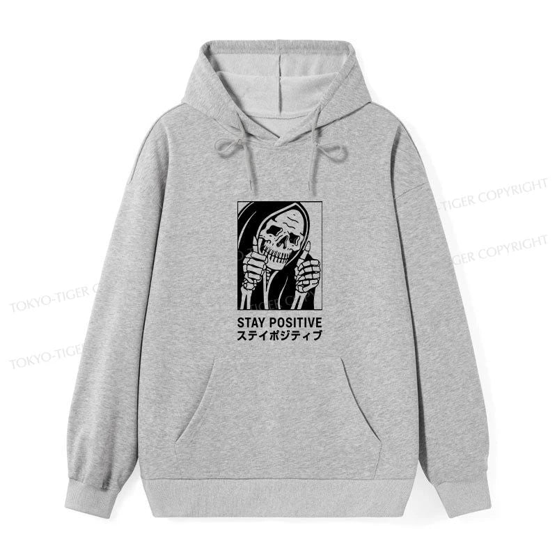 Tokyo-Tiger Stay Positive Skeleton Classic Hoodie