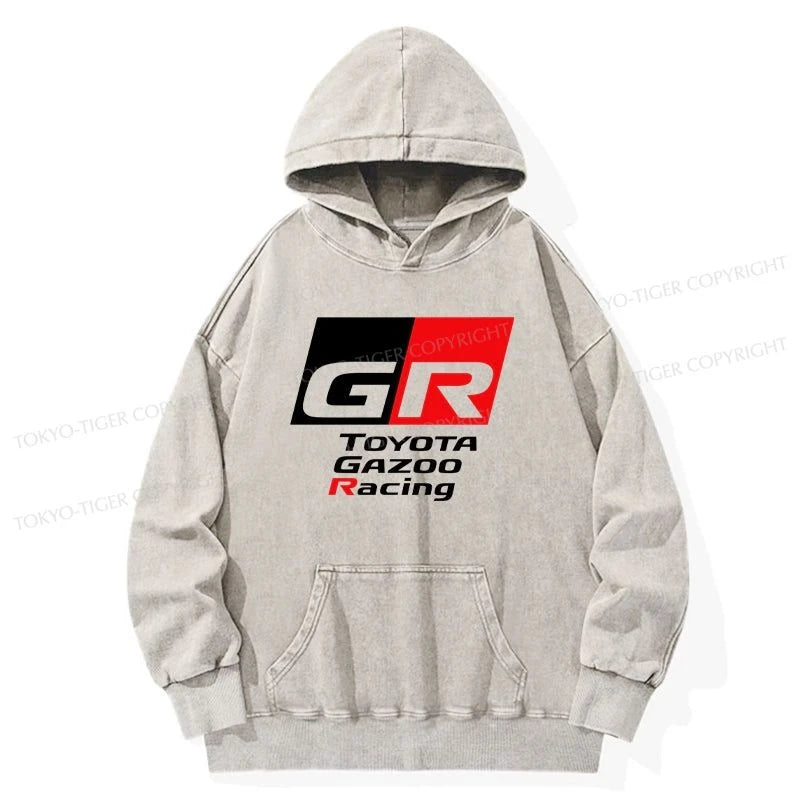 Tokyo-Tiger Toyota Gazoo Racing GR Logo Washed Hoodie