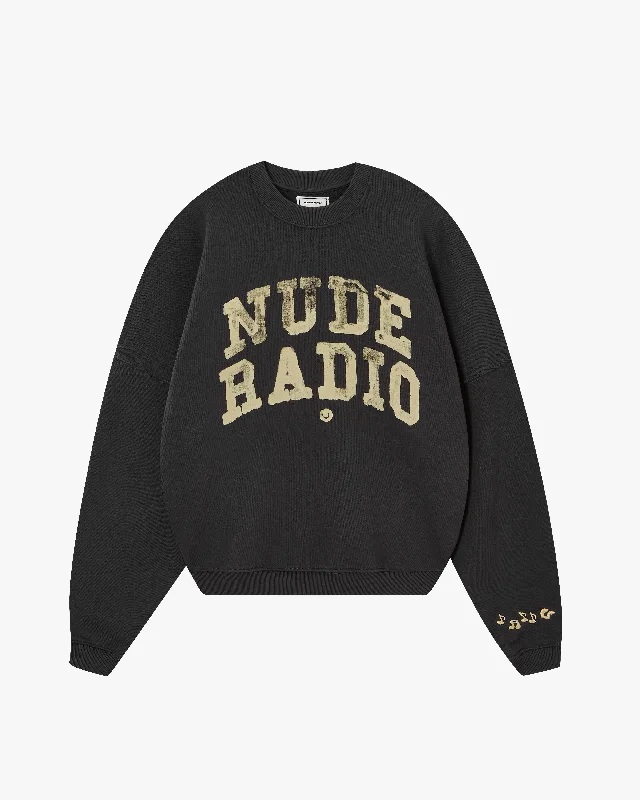 RADIO BOXY CREWNECK ASH