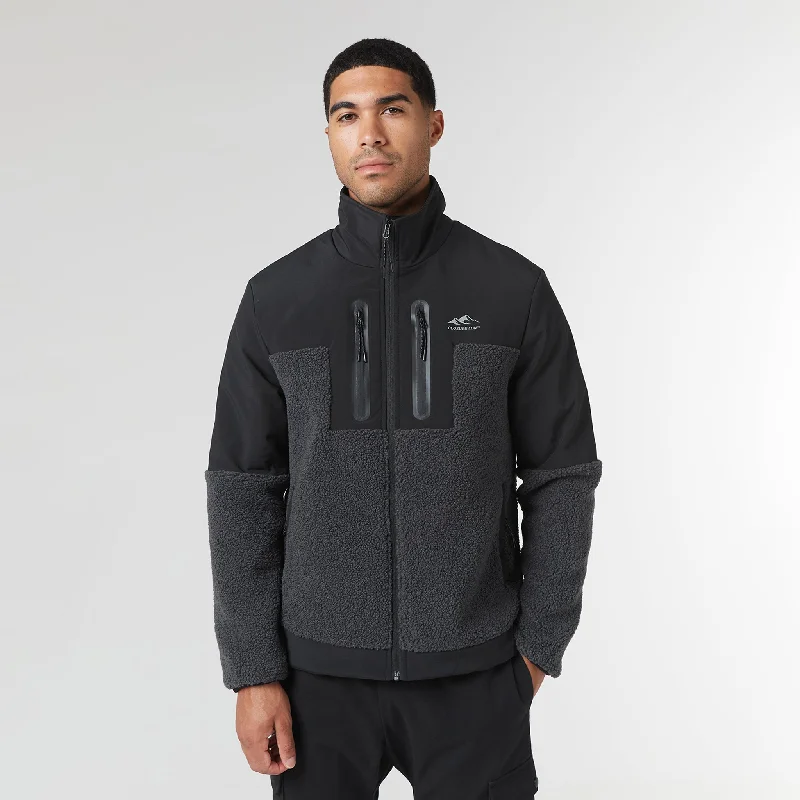 Ripstop Borg Panel Jacket | Charcoal