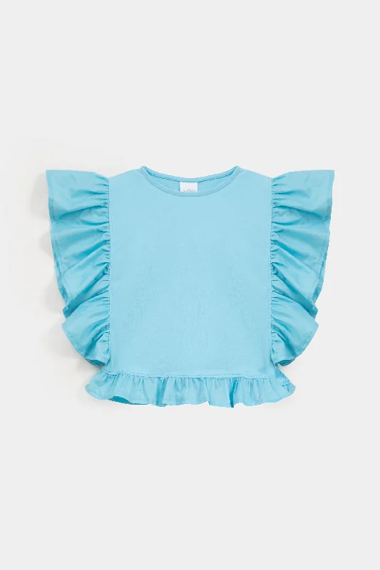 Basic T-Shirt With Frill Details