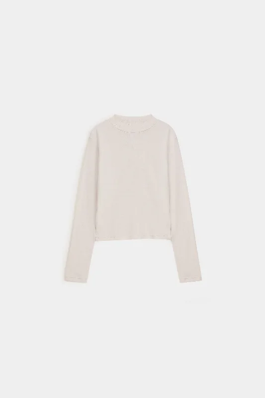 Super Cropped Mock Neck T-shirt