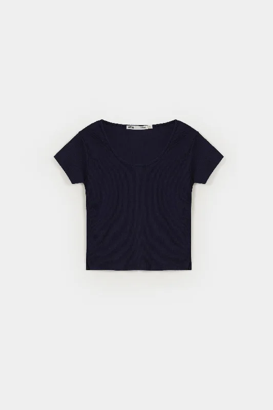 Super Cropped Scoop Neck T-shirt