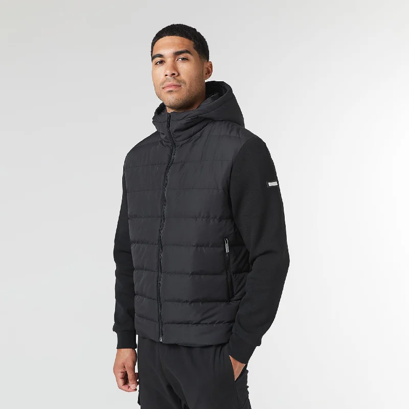 Hooded Hybrid Jacket | Black