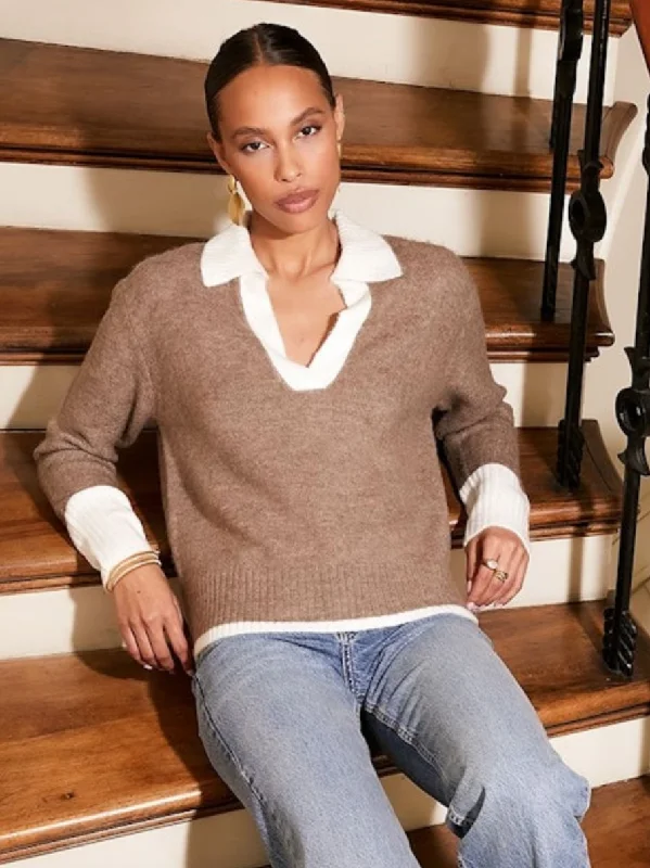 Mila Colorblock Sweater Oatmeal