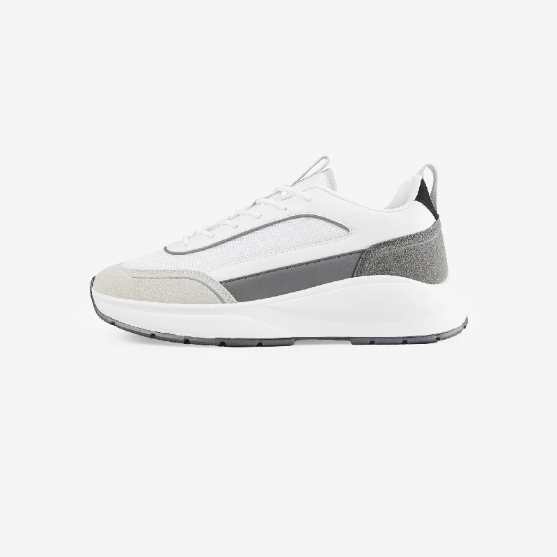 Premium Tech Runner | White Charcoal