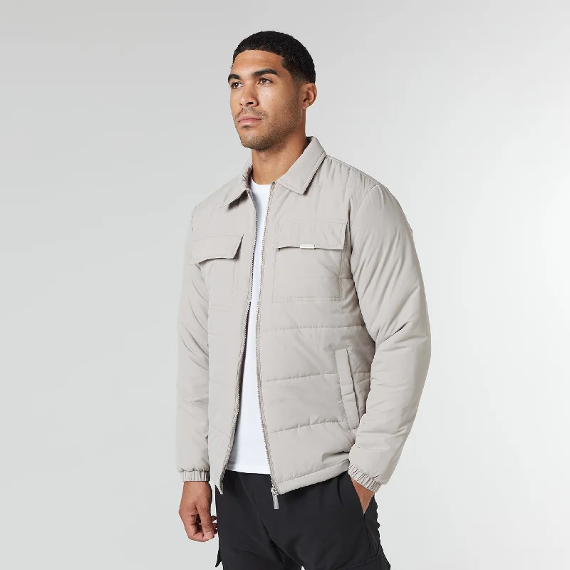 Quilted Overshirt | Stone