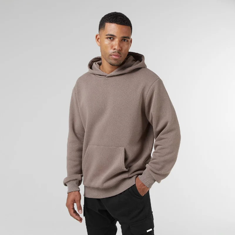 Relaxed Fit Hoodie | Washed Brown