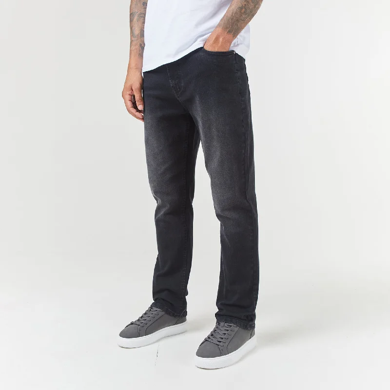 Straight Leg Denim Jean | Black Wash