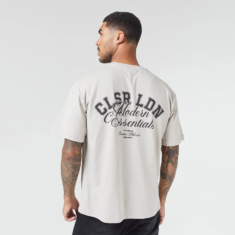 Varsity Back Logo T-Shirt | Chalk