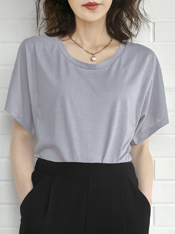 Last Chance! Dusty Purple Bow Detail Front/ back 2-Way Tee