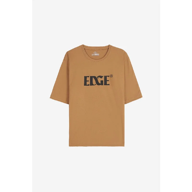 Edge Graphic Mustard Oversized Tshirt