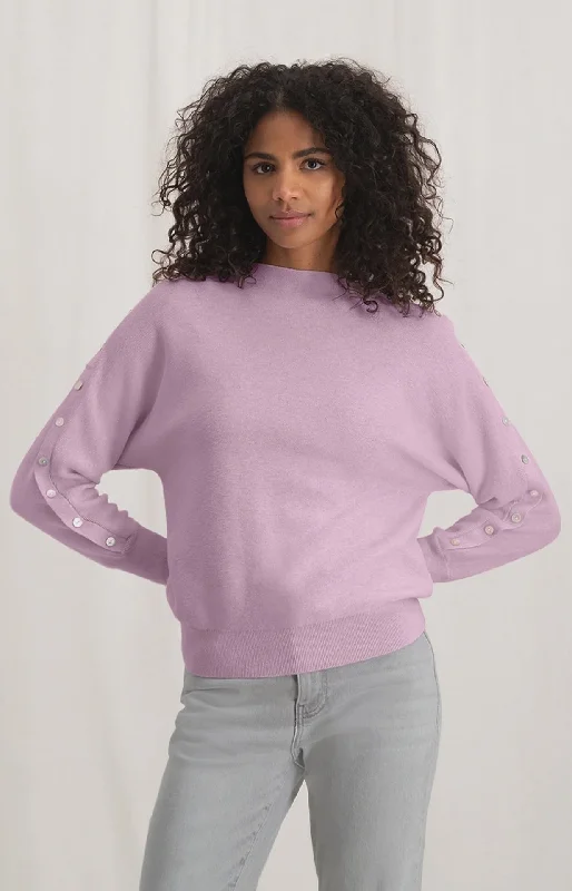 Yaya Sweater Boatneck Button Detail Sleeves