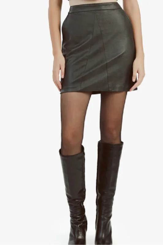 ALEXIS VEGAN LEATHER SKIRT