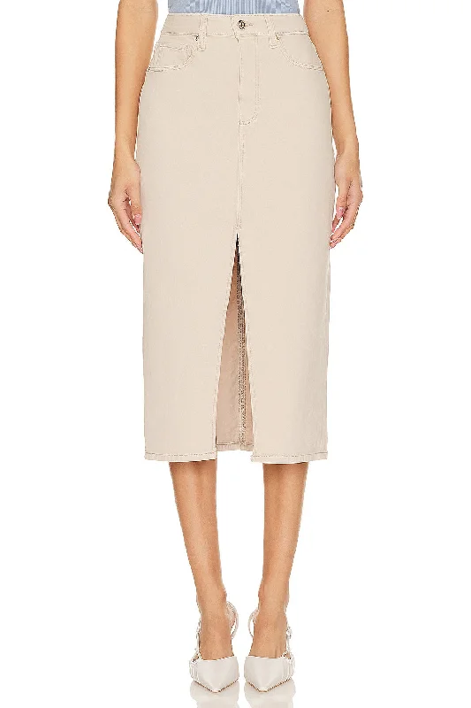 Angela Midi Skirt - Soft Beige