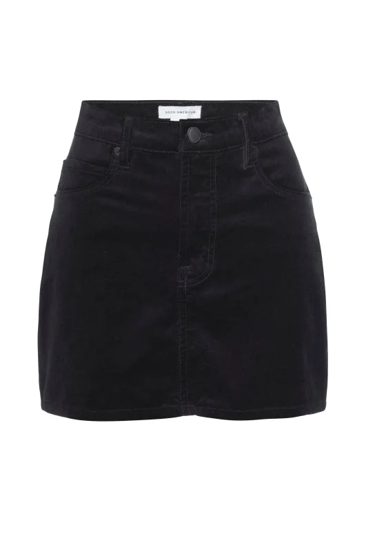 GOOD AMERICAN VELVET MINI SKIRT